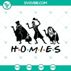 Homies Ghosts SVG featuring Halloween elements like Boo, Witch - perfect for seasonal crafts and decorations.