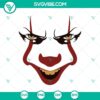 Horror clown balloon SVG cut files for Halloween Cricut & Silhouette designs, includes SVG DXF EPS PNG formats.