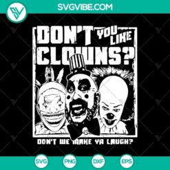 Spooky horror clowns Halloween SVG design for scary illustrations, perfect for horror-themed projects.