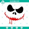 Jack Skellington SVG with a spooky Halloween theme, featuring a horror face design perfect for scary crafts and decor.