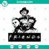 Horror Friends SVG featuring Jason, Michael, Freddy, and Hannibal characters for Halloween. Great for spooky designs.
