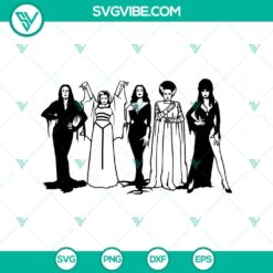 Horror Goth Queens Halloween SVG design featuring scary elements perfect for horror-themed projects.