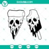 Spooky Horror Ice Cream and Ghost Halloween SVG design for crafting projects.