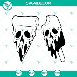 Spooky Horror Ice Cream and Ghost Halloween SVG design for crafting projects.