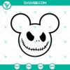 Spooky Mickey and Minnie Mouse heads in Halloween theme SVG design for Disney lovers.