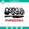 Horror Movie Squad Goals SVG cut files for Halloween Cricut & Silhouette Designs, featuring spooky Halloween elements like pumpkins and ghosts.