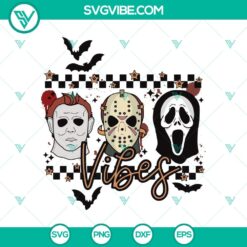 Horror Vibes SVG, Horror Characters Face SVG, Halloween Vibes SVG