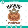 Western-themed Halloween pumpkin SVG design featuring a cowboy pumpkin, perfect for crafts and decorations.