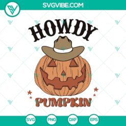 Western-themed Halloween pumpkin SVG design featuring a cowboy pumpkin, perfect for crafts and decorations.