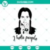 Spooky Halloween SVG design saying "I Hate People", perfect for holiday crafting and decorations.