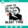Michael Myers SVG design, Horror Characters SVG, featuring the tall silent type from a famous horror franchise. Ideal for Halloween enthusiasts.