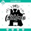 Halloween SVG with "I Smell Children" quote and Sanderson Sister design perfect for crafting projects.