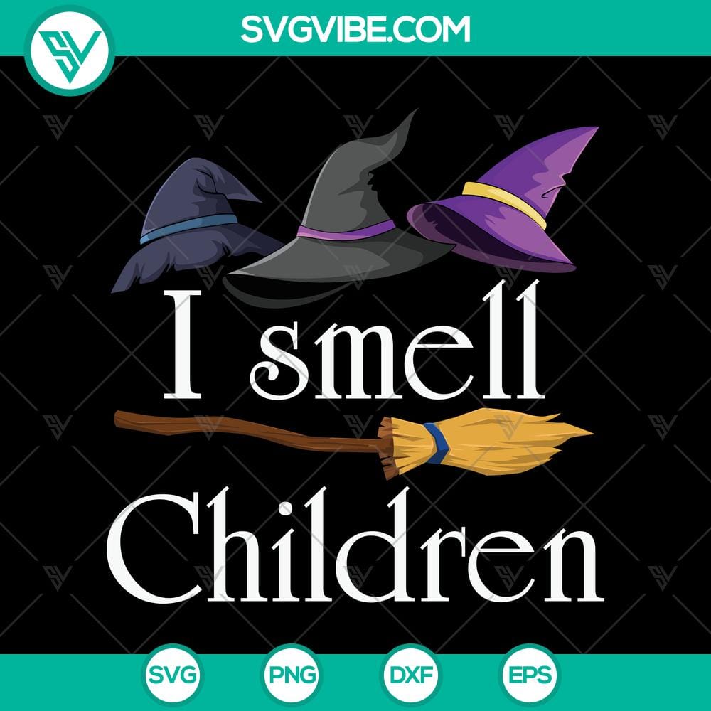 I Smell Children SVG, Halloween SVG, Scary SVG, Oct 31 SVG "I Smell Children SVG Halloween design with scary text and October 31 date, perfect for spooky projects and crafts."