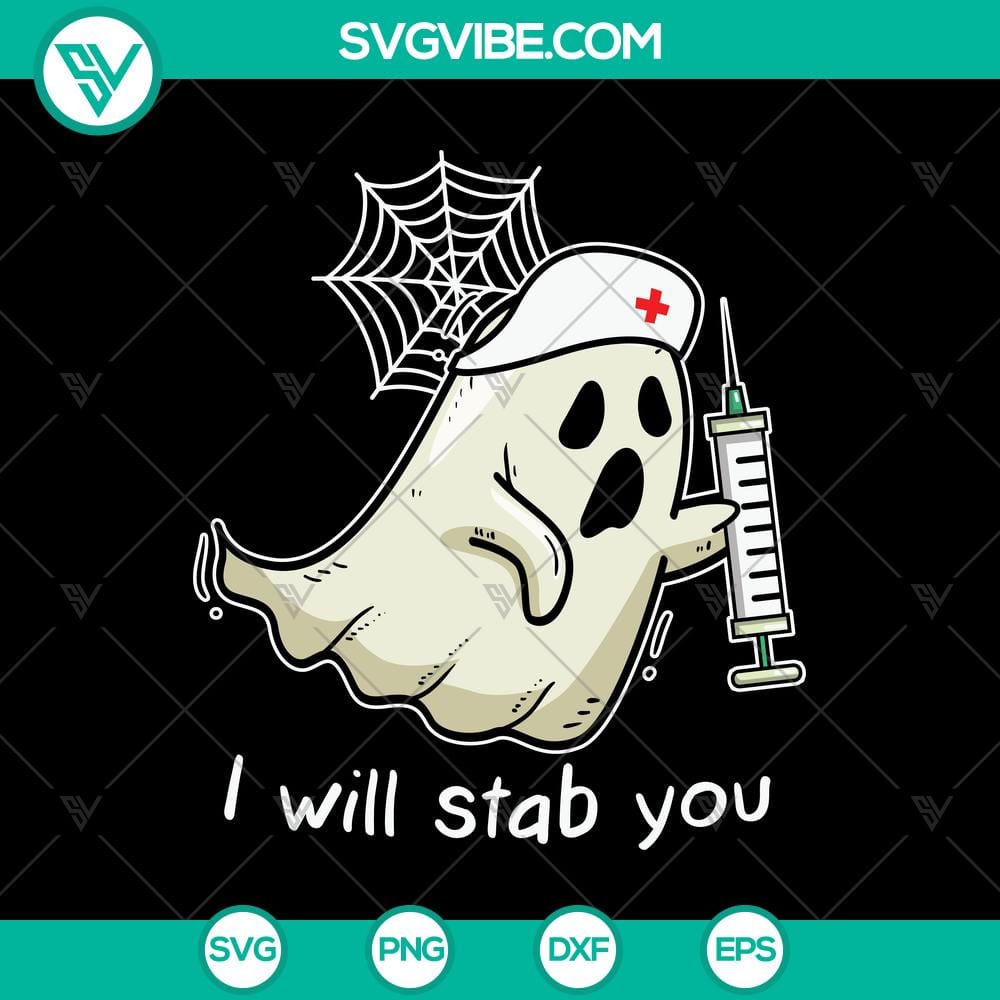 I Will Stab You SVG, Halloween SVG, Scary SVG, Oct 31 SVG Spooky Halloween SVG design featuring a dagger with text "I Will Stab You", perfect for Oct 31 projects and horror-themed crafts.