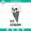 Ice Scream SVG featuring horror ice cream with skull Halloween design, perfect for spooky-themed projects.