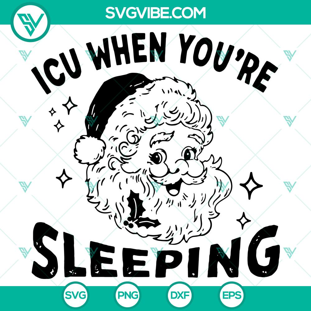 ICU When You’re Sleeping SVG DXF EPS PNG Files ICU When You're Sleeping SVG DXF EPS PNG Files digital download for crafts or projects.