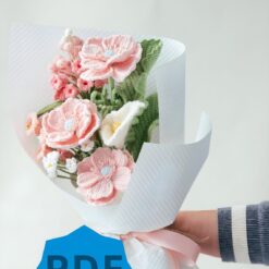 PDF Pattern for Pink Anemone “The Bride” Bouquet 7