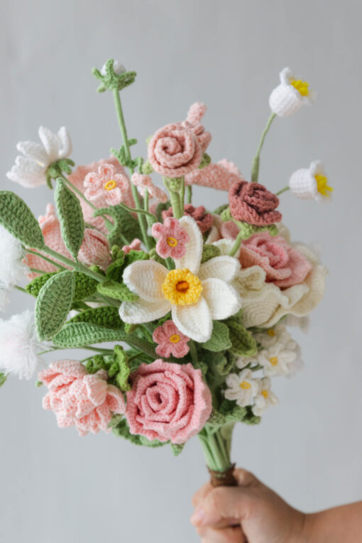 Pink Gardenia and Rose Bouquet PDF pattern 4