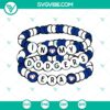 Dodgers themed friendship bracelet SVG and PNG digital design for baseball fans.