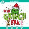 Grinch-themed Christmas SVG DXF EPS PNG files, ideal for digital crafting projects like apparel and decor.