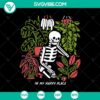 Happy Place skeleton in gardens Halloween SVG design for digital products.