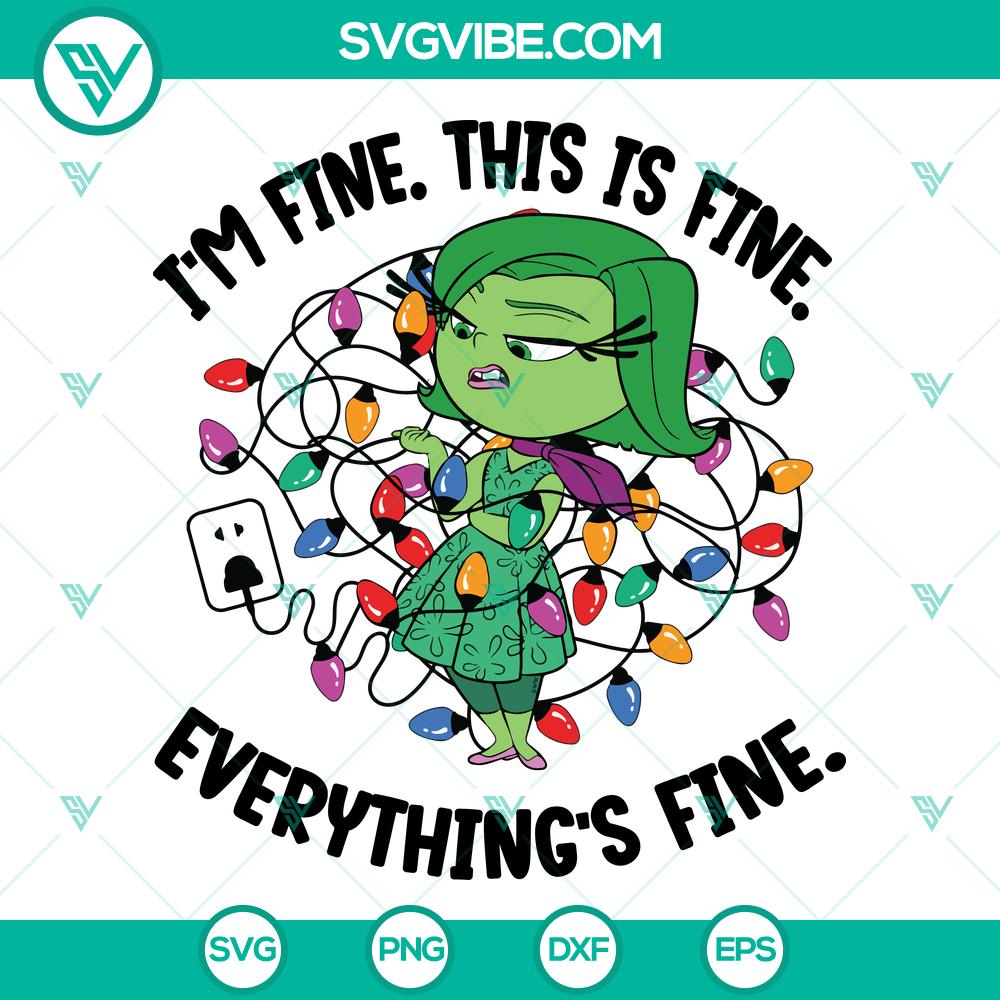 Inside Out 2 Disgust Christmas Everything Is Fine SVG | Pixar Funny Cut Files Inside Out 2 Disgust Christmas Everything Is Fine SVG | Pixar Funny Cut Files