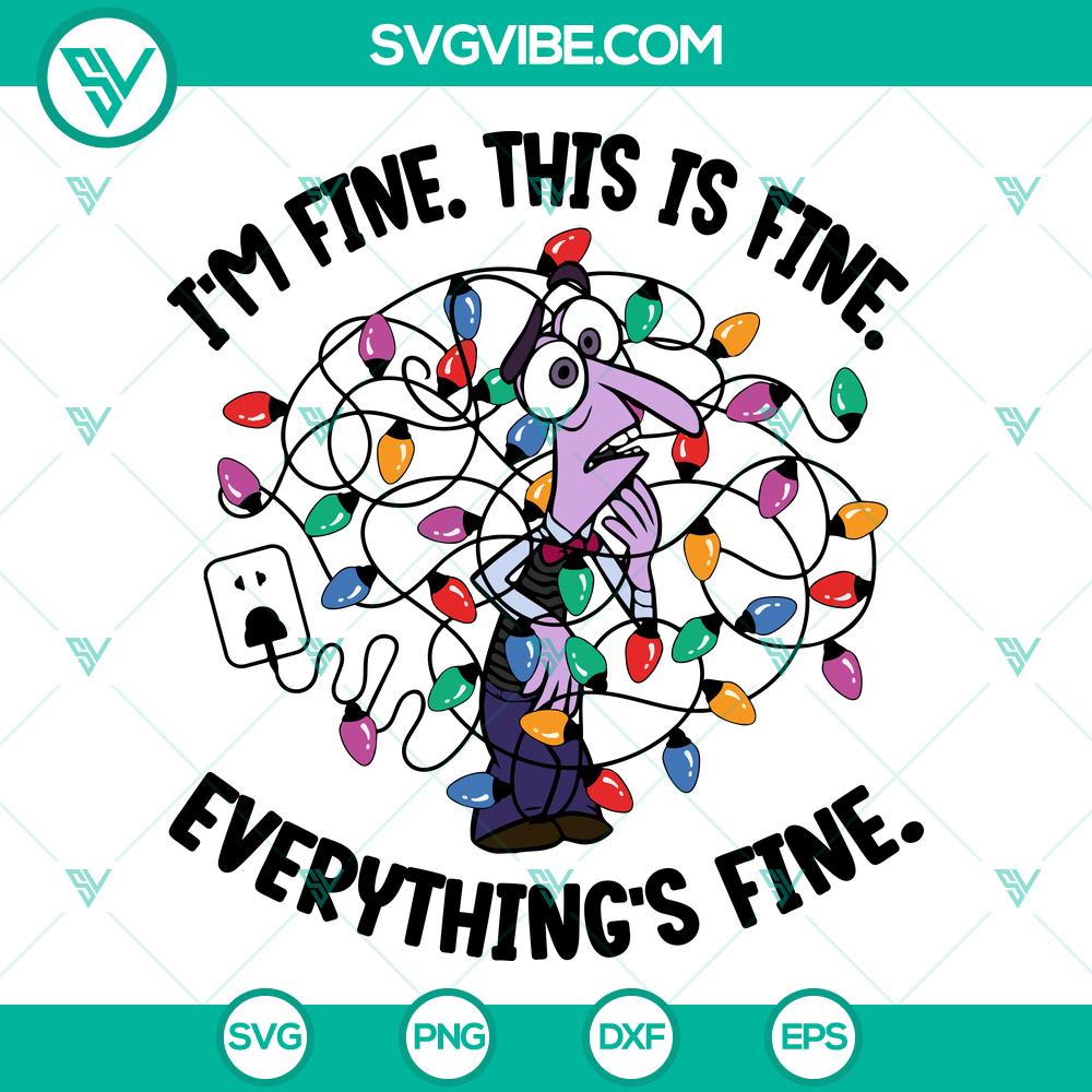 Inside Out 2 Fear Christmas Everything Is Fine SVG | Funny Pixar Cut Files Inside Out 2 Fear Christmas Everything Is Fine SVG | Funny Pixar Cut Files