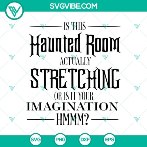 Haunted Mansion stretching room SVG design for Halloween decorations with spooky theme.