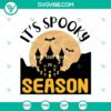 Spooky Season SVG design with Halloween elements in orange and black color scheme. Great for Halloween craft projects.