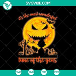 Most Wonderful Time of Year SVG design with Halloween and Scary elements, ideal for Oct 31 projects.