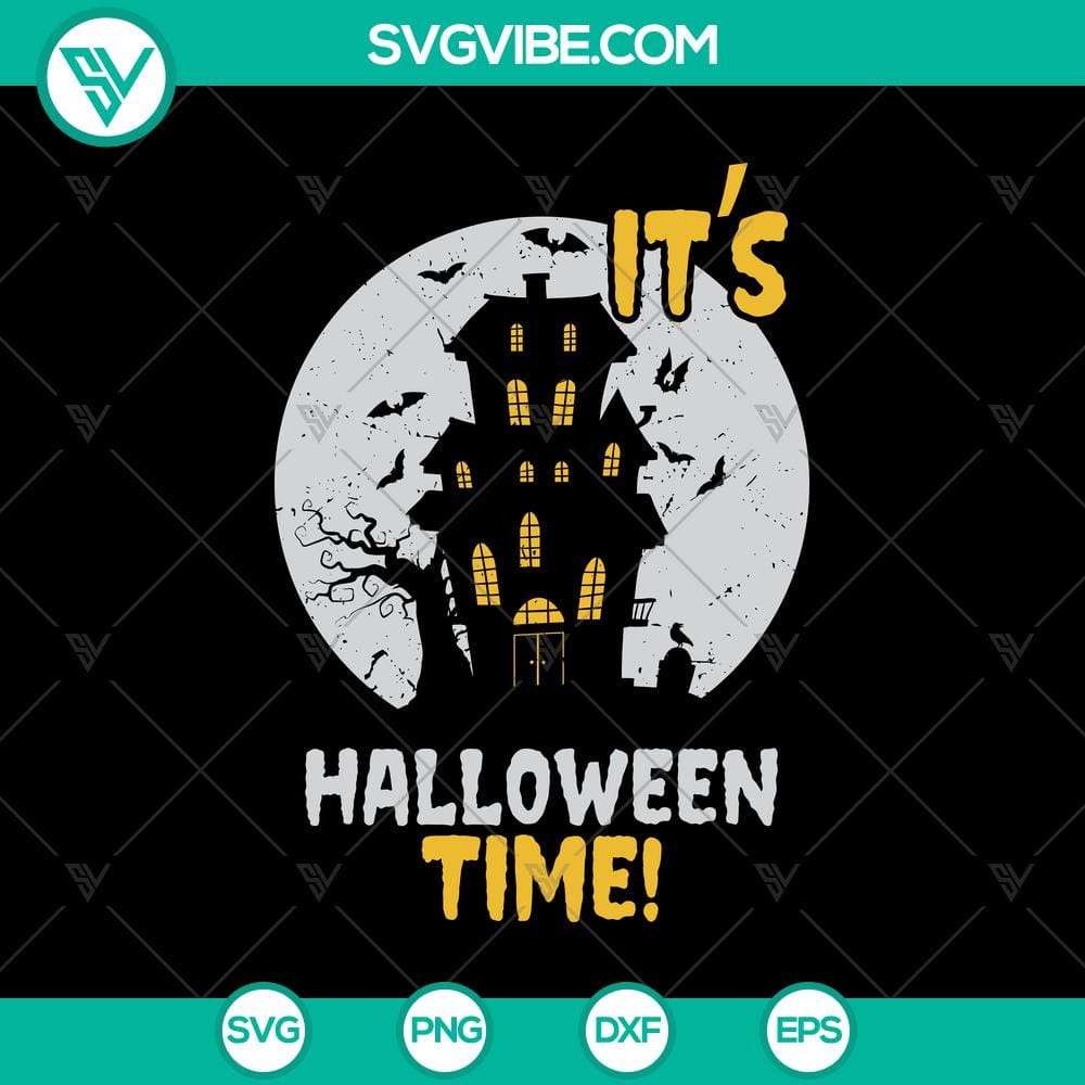 its-halloween-time-happy-halloween-svg-halloween-svg-scary-svg-oct-31-svg.jpg Spooky "Happy Halloween" SVG design with ghosts, bats, and pumpkins, perfect for Oct 31 celebrations.