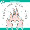 Disney SVG featuring festive holiday design with magical characters like Mickey Mouse, Minnie, and more. Ideal for Christmas crafting projects.