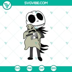 Jack Skellington and Oogie Boogie Halloween SVG design inspired by The Nightmare Before Christmas movie, perfect for horror-themed projects.
