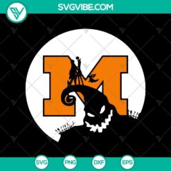 Jack and Sally from Michigan Halloween SVG featuring Oogie Boogie, ideal for Halloween crafts and decorating.