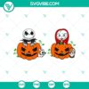 Jack and Sally in spooky pumpkin SVG, Nightmare Before Christmas Halloween design, perfect for crafts, decorations.
