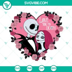 Jack and Sally Nightmare Valentine Couple SVG | Tim Burton Love Cut Files