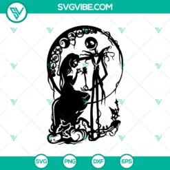 Jack and Sally SVG design inspired by The Nightmare Before Christmas, ideal for Halloween projects.
