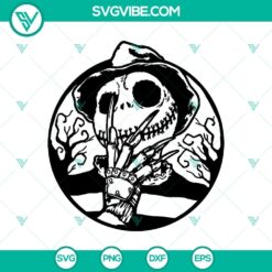 Jack Skellington and Freddy Krueger Halloween themed SVG design.