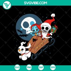Jack Santa SVG design with a Nightmare Before Christmas and Halloween theme in a digital product image. Perfect for crafting projects.
