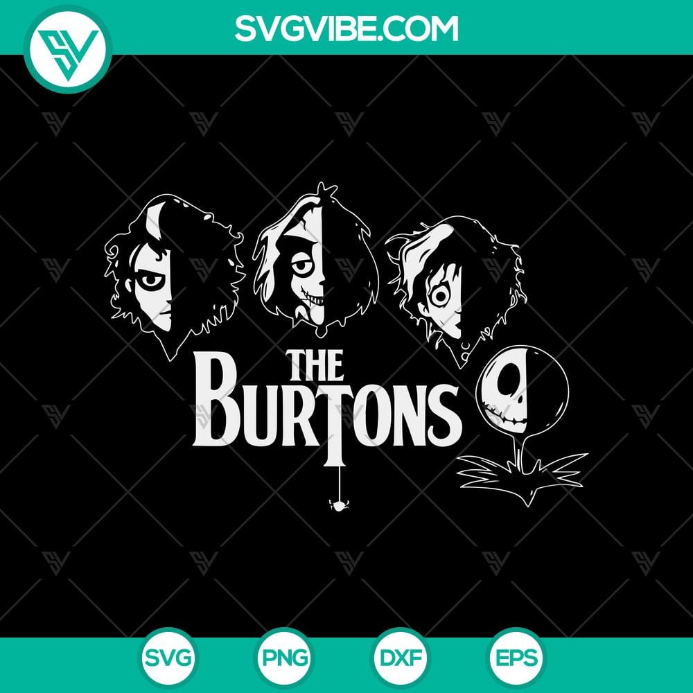 jack-skellington-and-the-burtons-svg-the-burtons-svg-jack-svg.jpg Jack Skellington and The Burtons SVG design featuring Jack SVG in Tim Burton style, perfect for Halloween projects.