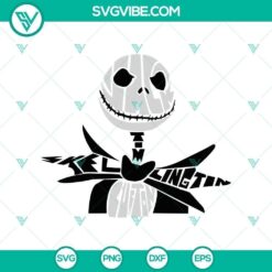 Jack Skellington Face SVG, Nightmare SVG, Halloween SVG