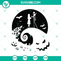 Jack Skellington, Sally, and Oogie Boogie SVG designs from The Nightmare Before Christmas movie for Halloween theme.