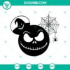 Jack Skellington Mickey Ears SVG featuring Nightmare Before Christmas and Halloween elements. Perfect for Disney fans and Halloween enthusiasts.