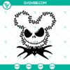 Jack Skellington Mickey Head SVG, Nightmare Before Christmas design with Halloween theme, perfect for crafts and DIY projects.