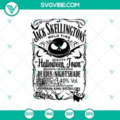 Jack Skellington Mold Time SVG, Halloween Town SVG, Deadly Nightshade SVG