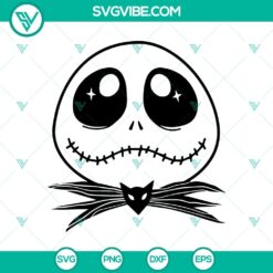 Jack Skellington Sad Face SVG with Love Jack Skellington design, perfect for Halloween projects and Nightmare Before Christmas fans.