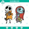 Jack Skellington and Sally characters in Halloween and horror-themed SVG design inspired by The Nightmare Before Christmas.