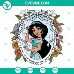 Jasmine mirror bow SVG file for crafts featuring Disney Princess Jasmine, perfect for DIY projects and creating themed accessories.