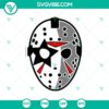 Jason Rock and Voorhees Mask SVG with horror movie theme. Perfect for Halloween crafts and decorations.
