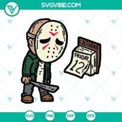 Jason Voorhees Friday The 12th SVG with horror theme perfect for Halloween SVG design.